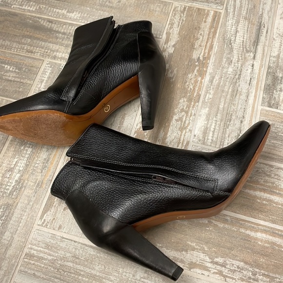 10 Crosby Derek Lam Sapphire Black Leather Ankle Boots - Picture 4 of 11